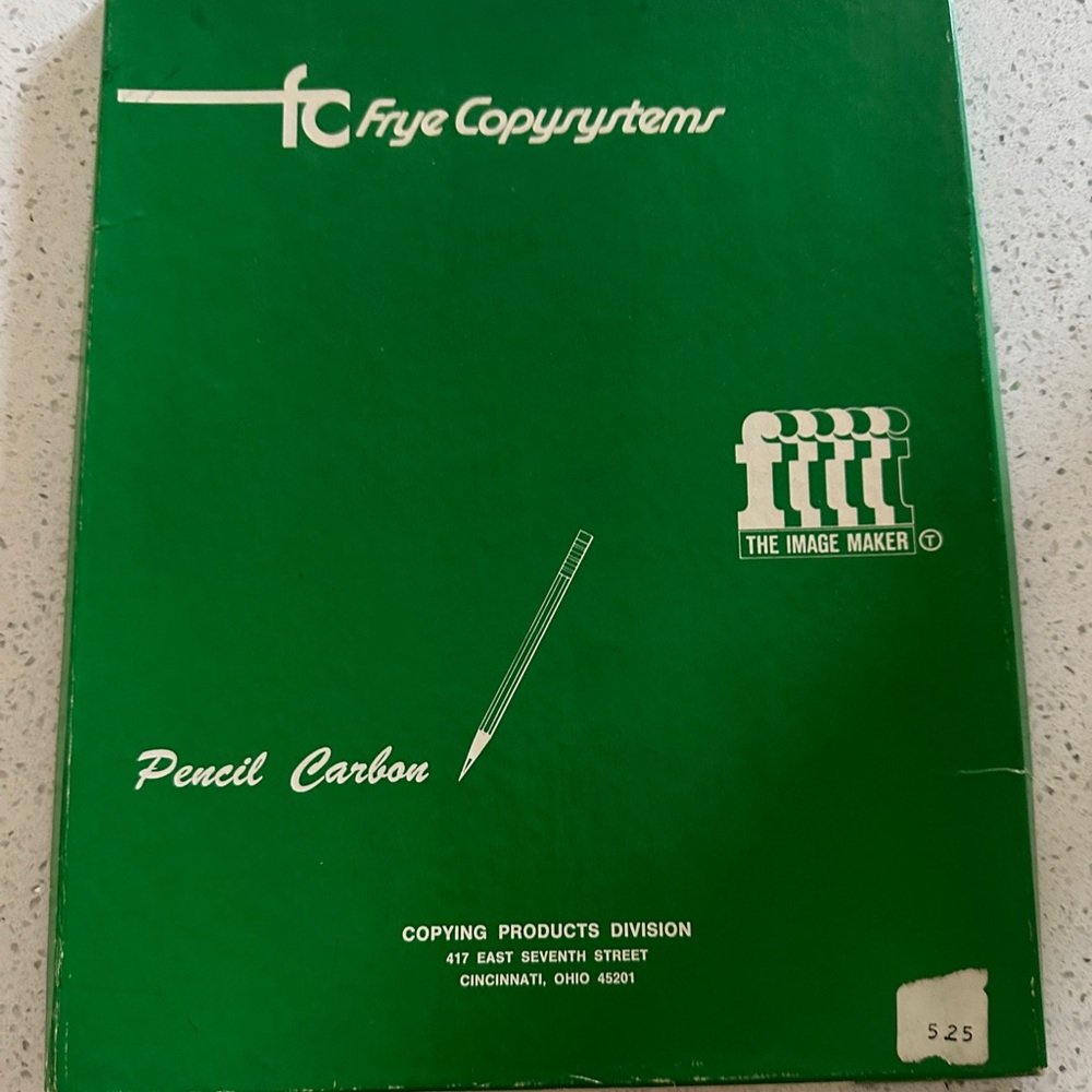 (Opened) vintage pencil carbon sheets. Frye Copysystems.